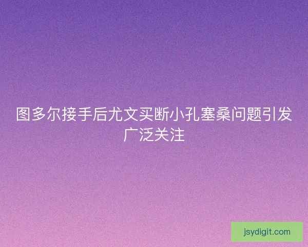 图多尔接手后尤文买断小孔塞桑问题引发广泛关注